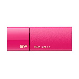 （まとめ）シリコンパワー USB3.0スライド式フラッシュメモリ 16GB ピンク SP016GBUF3B05V1H 1個