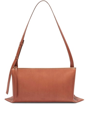 Jil Sander - adjustable-strap leather shoulder bag - women - Calf Leather - One Size - Brown