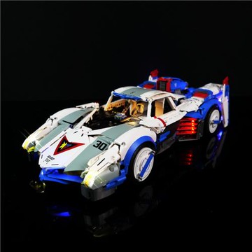 跨境貨源 積木燈飾杰星92033拼裝阿斯拉達GSX遙控積木車DIY燈光組