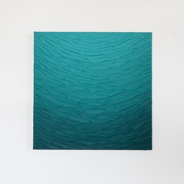 【日本藝術家】抽象繪畫 海景 綠色 現代 房間佈置 放鬆