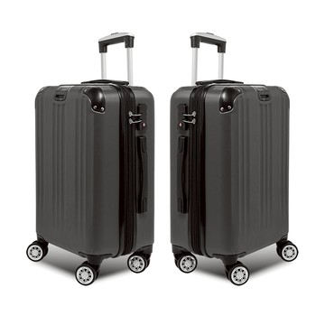 【Alldma鷗德馬】24吋ABS玩色拉鏈行李箱S2-鐵灰(贈B2束帶)