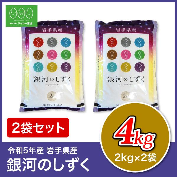 新米 銀河のしずく 4kg 令和5年産 岩手県産 白米 お米 送料無料 精白米