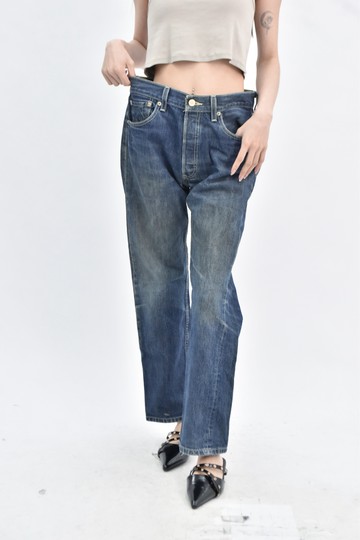 (L) levis 牛仔寬鬆藍色長褲