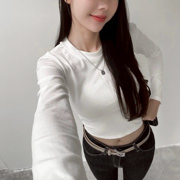 【Aa.chic】基本款素色彈性長袖上衣(六色).女裝/基本/上身/百搭/日常/素色/包色【C210521】