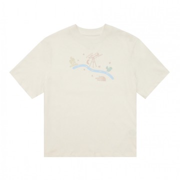 The North Face 北臉 上衣 女款 短袖上衣 運動 W SS TNF ELEMENT RLX TEE 米白 NF0A8ASQQLI