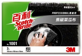**好幫手生活雜鋪**3M 百利 1001 焦碳菜瓜布(3入)