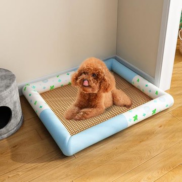 狗窩夏天睡墊涼席窩涼墊泰迪柯基狗墊子睡覺用貓墊子寵物地墊