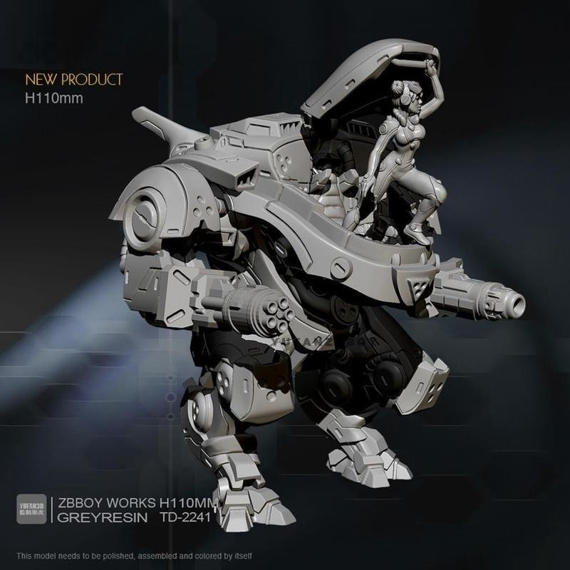110mm 女性戦闘ロボットパイロット SF 未塗装 レジン製 組み立て