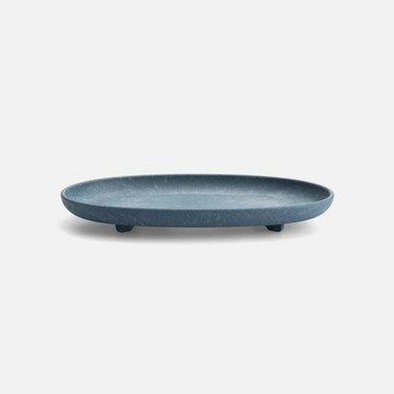 Hachiman Garden環保盆器橢圓底盤270號 海藍