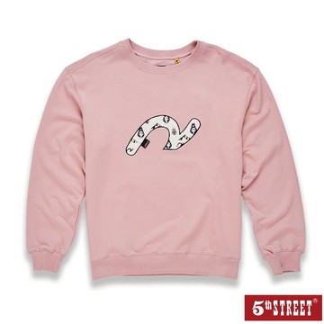 【5th STREET】 女裝 黑熊毛巾繡袋花長袖T恤-粉紅 (560934)