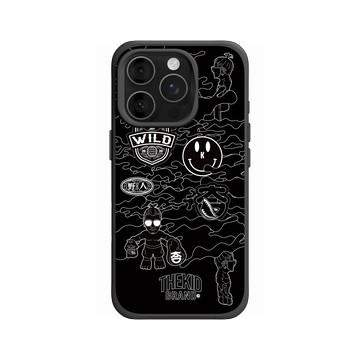 iPhone 16 Pro SolidX 黑 - KID - 黑色線框迷彩