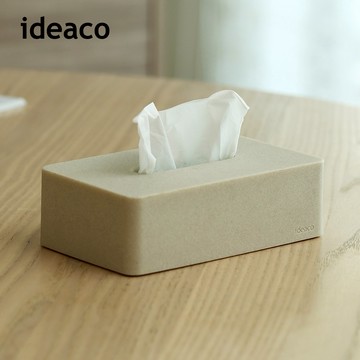 [快速出貨]【日本ideaco】淺型砂岩面紙盒-多色可選-交換禮物-聖誕禮物