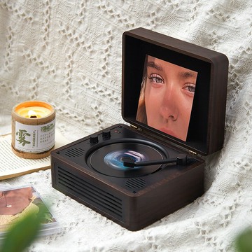 跨境亞馬遜專輯CD播放機復古藍牙一體音響音樂碟片光盤碟生日禮物【Snowbelle優選】