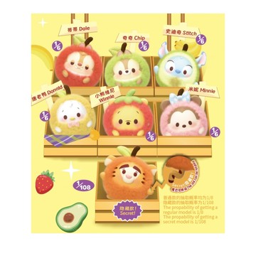 Miniso  迪士尼Ufufy水果系列搪膠毛絨盲盒- 隨機發貨ToysRUs玩具反斗城