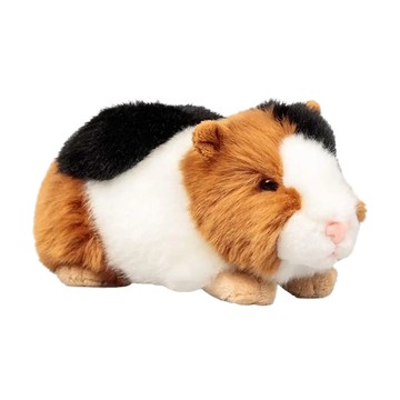 Animigos 來自英國的動物朋友 美國天竺鼠娃娃  1個  11cm  天竺鼠 白色 + 棕色