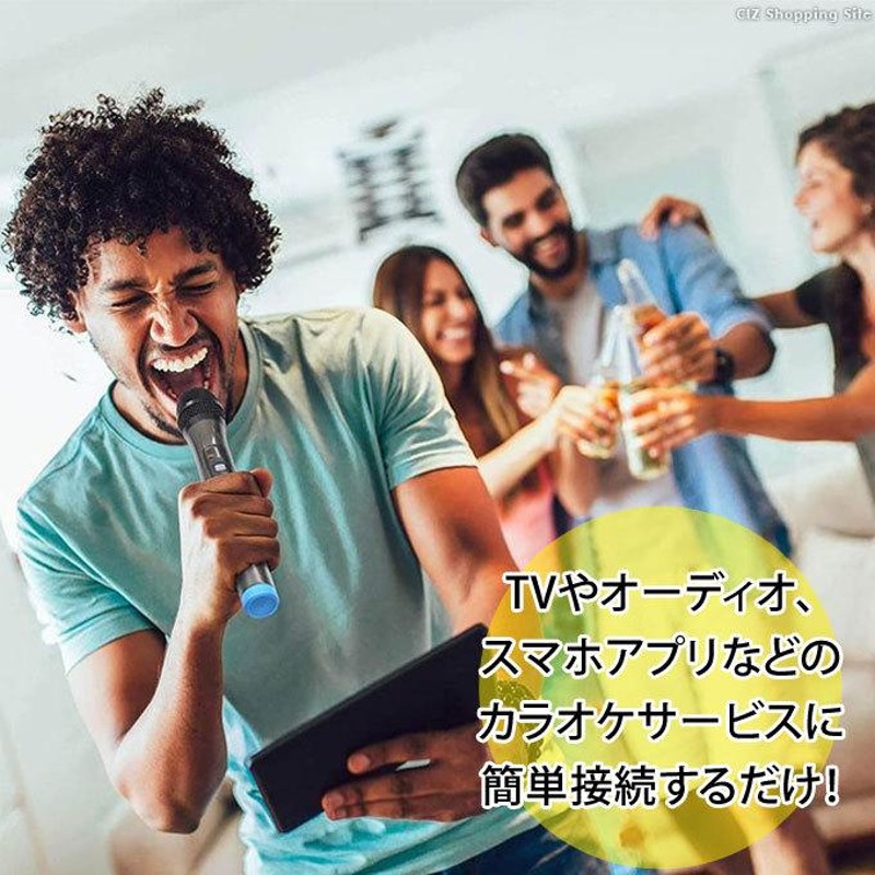 カラオケスピーカー アンプ内蔵 ワイヤレスマイク2本付き Bluetooth ...