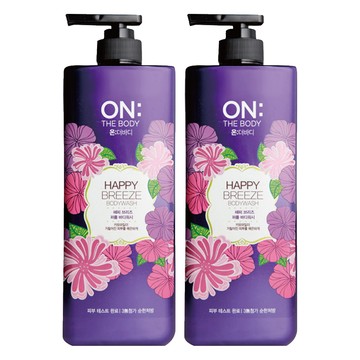 ON THE BODY 香水沐浴精 快樂微風 玫瑰及鳶尾花香氛 持久香氛  900g  2瓶