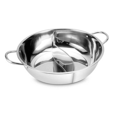 AHOYE 加厚不鏽鋼鴛鴦鍋 電磁爐適用 30cm  1個