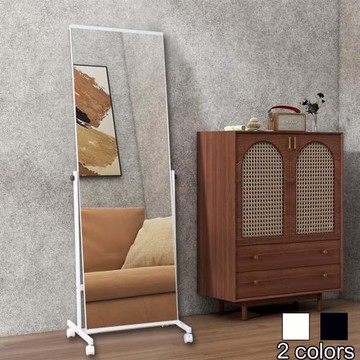 C&B 第二代伊莎無邊框加寬型50cm壁掛落地兩用移動穿衣立鏡