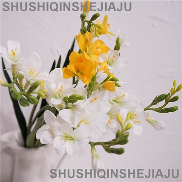 滿280元出貨 仿真花 假花 可開發票 小清新仿真花手感小蒼蘭家居餐桌花藝新娘手捧花束婚慶假花香雪蘭