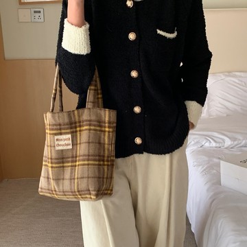 復古手提包法式毛秋冬手拿袋便當包