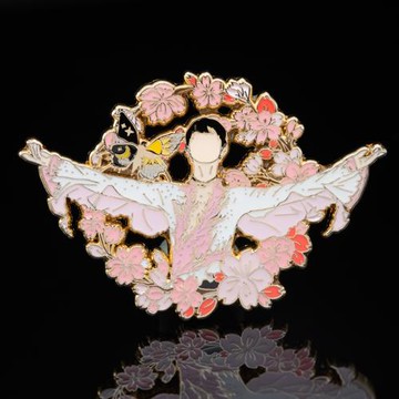 羽生結弦周邊化蝶金屬徽章胸針同款飾品掛件痛包圣誕節生日禮物女
