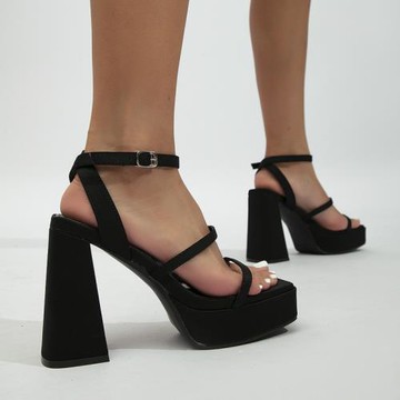 歐美夏季粗跟女涼鞋夜店性感防水臺厚底舒適女鞋百搭11cm超高跟鞋