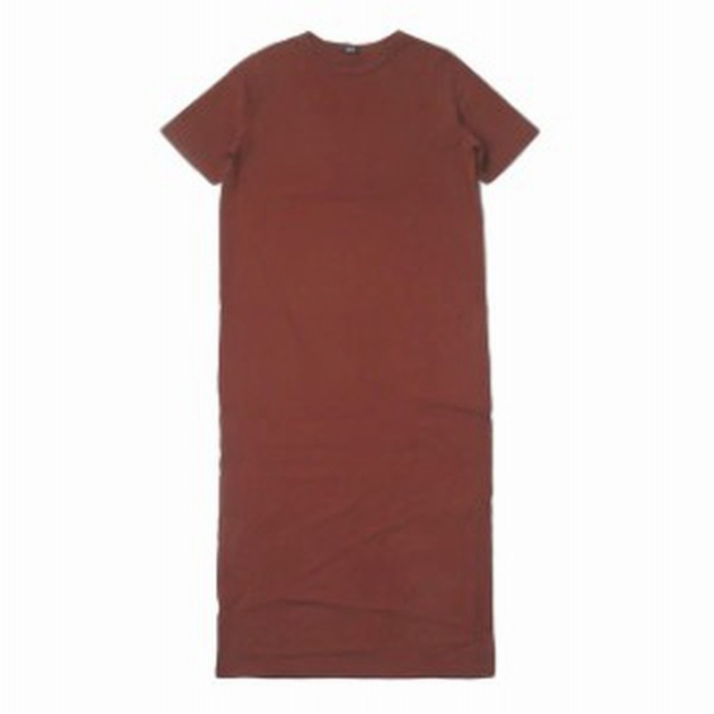Yleve イレーヴ 18ss 日本製 Organic Cotton Bio One Piece オーガニックコットンワンピース 168 ブラウン 半袖 マキシ Tシャツ 通販 Lineポイント最大1 0 Get Lineショッピング