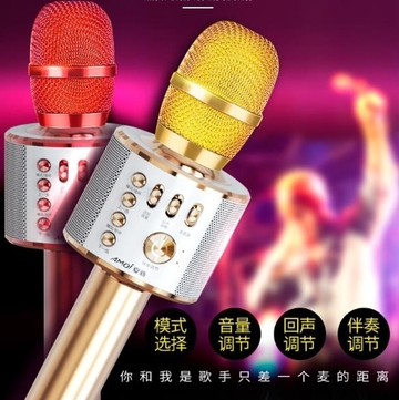 麥克風直播話筒 Amoi/夏新 K5全民k歌麥克風通用無線藍牙話筒家用唱歌神器音響 DF 維多