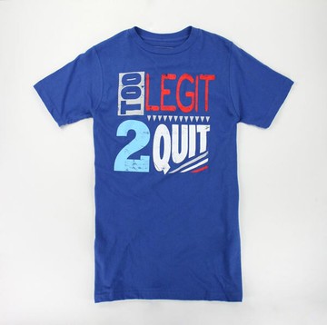 美國百分百【全新真品】HORIZON 數字 字母 設計 男款 短袖 T恤 T-shirt Tees 寶藍 S號