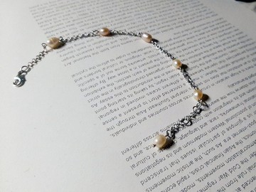 鍊條間隔珍珠手鍊