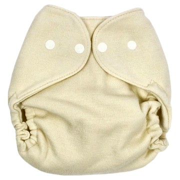 Babee Greens 100%美麗諾羊毛尿布兜 前扣 雙層 (通過Oeko-Tex100%認證)  原色  1件