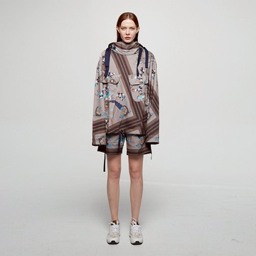 [Disney聯名款]星夜米奇 中性連帽長袖衛衣(暖駝)