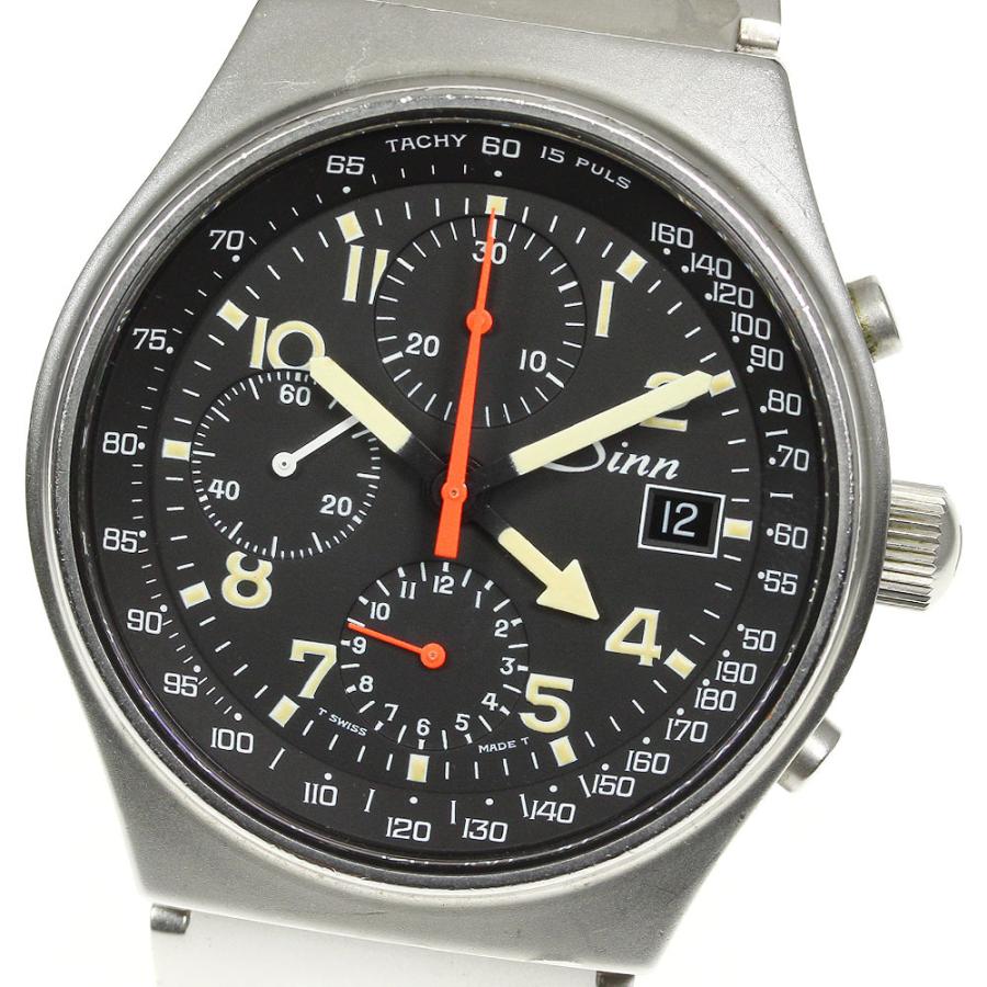 ☆訳あり【Sinn】ジン 144 144.GMT.TI クロノグラフ デイト 自動巻き メンズ | LINEショッピング