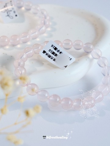 彌雅手作丨莫桑比克六芒星光粉水晶手串原創設計