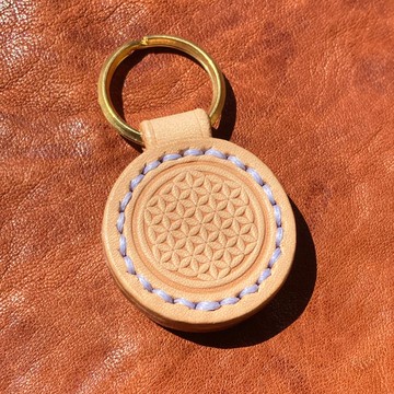 -生命之花- 皮革鑰匙圈
