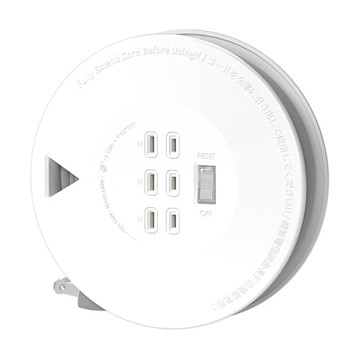 SUPERCELL 超電王 1開3插 迷你輪座延長線 台灣製造  6.3m  白色  1個