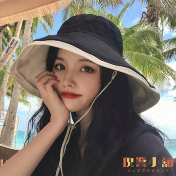 漁夫帽女防紫外線遮陽防曬遮臉日系百搭太陽帽子韓版潮【倪醬小舖】