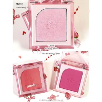 新色！韓國Mude/Raemi單色絲絨啞光腮紅橄欖皮蜜桃粉杏元氣04