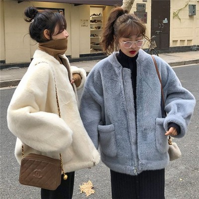 ファー レディース ファージャケット ブルゾン アウター カジュアルジャケット 可愛い ふわふわ 無地 厚手 冬服 冬物 アウターウエア 通販 Lineポイント最大get Lineショッピング
