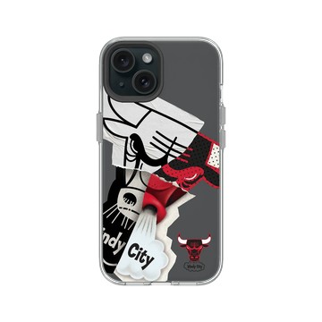 iPhone 15 Clear 透明 - NBA - 拼接系列-芝加哥公牛 Chicago Bulls - Style Mix