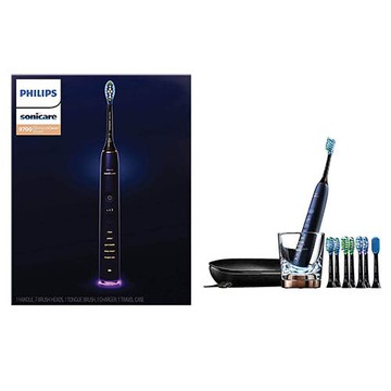 Philips【美國代購】飛利浦 電動牙刷 超音波鑽石靚白9700系列 HX9957/51 - 月光藍