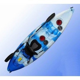 【2米95單人皮划艇-P09-全配-295*84*34cm-1套/組】獨木舟 釣魚船 滾塑硬艇塑膠艇 平臺舟 海洋舟(定製品需預定、產品超長需海運)-7682040