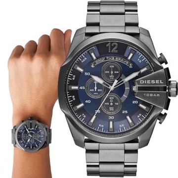 DIESEL Mega Chief 大錶徑粗獷三眼計時手錶 男錶 雙12購物節 送禮首選-51mm DZ4329