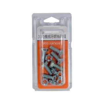 343六角機械牙附帽1/4x5/8"