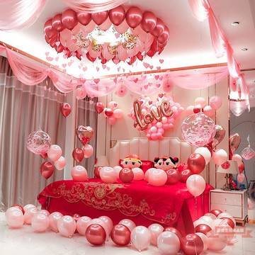 婚房用的飾品布置套裝男方結婚新房臥室創意浪漫婚禮女方房間套餐