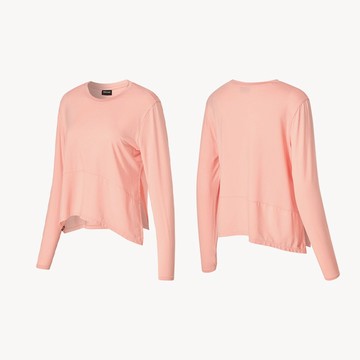 柔軟側開衩綁帶兩穿長袖套指上衣｜共4色｜XWFLT08J3