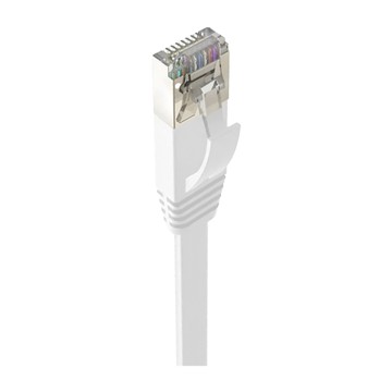 POLYWELL 寶利威爾 CAT6A扁線 高速網路線 RJ45 福祿克認證 PW15-W48-D166  7m  白色  1條