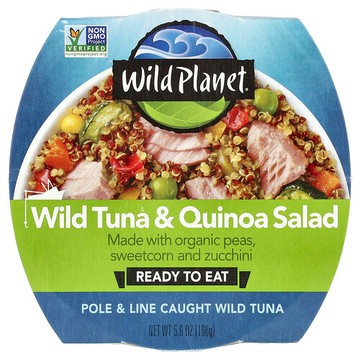 Wild Planet, 野生金槍魚和藜麥沙拉，5.6 盎司（160 克）