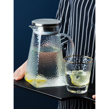日式樹紋涼水壺玻璃耐熱高溫防爆家用涼白開水杯茶壺套裝冷水壺